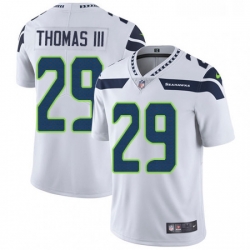 Mens Nike Seattle Seahawks 29 Earl Thomas III White Vapor Untouchable Limited Player NFL Jersey
