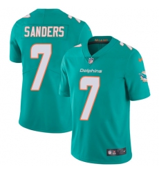 7 Limited Jason Sanders Aqua Green Nike NFL Home Men Jersey Miami Dolphins Vapor Untouchable
