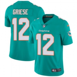 Nike Dolphins #12 Bob Griese Aqua Green Team Color Mens Stitched NFL Vapor Untouchable Limited Jersey