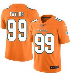 Nike Dolphins #99 Jason Taylor Orange Mens Stitched NFL Limited Rush Jersey
