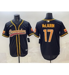 Men Washington Commanders 17 Terry McLaurin Black Limited Stitched Baseball Jersey