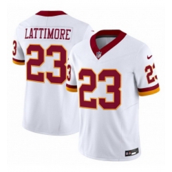 Men Washington Commanders 23 Marshon Lattimore White 2025 FUSE Throwback Vapor Limited Football Stitched Jersey