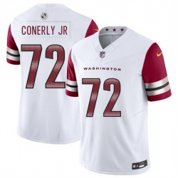 Men Washington Commanders Josh Conerly Jr White 2025 Draft F U S E  Vapor Limited Stitched Football Jersey