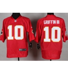 Nike Washington Redskins 10 Robert Griffin III Red Elite QB Fashion NFL Jersey