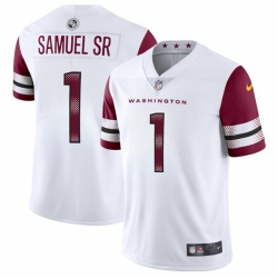 Youth Washington Commanders 1 Deebo Samuel Sr White 2025 Vapor Limited Stitched Football Jersey