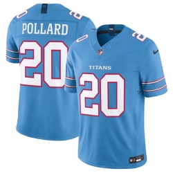 Men Tennessee Titans  20 Tony Pollard Light Blue 2026 F U S E  Vapor Limited Stitched Football Jersey