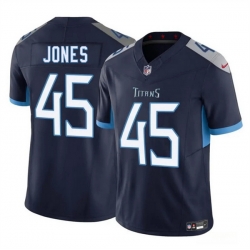 Men Tennessee Titans 45 Dre 27Mont Jones Navy 2025 F U S E  Vapor Limited Stitched Football Jersey