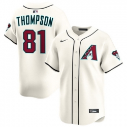 Men Arizona Diamondbacks Nike Home Limited Jersey Cream Thompson Ryan 81