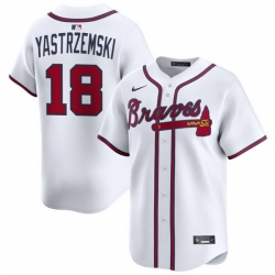 Men Atlanta Braves Nike Alternate Limited Jersey White Yastrzemski Mike 18