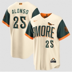 Men Baltimore Orioles  25 Pete Alonso Natural 2026 City Connect Stadium Stitched Baseball Jersey