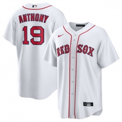 Men Boston Red Sox 19 Roman Anthony White Cool Base Stitched Baseball Jersey