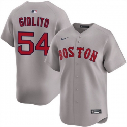 Men Boston Red Sox 54 Lucas Giolito Grey 2024 Away Limited Stitched Baseball Jersey