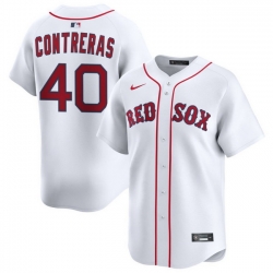 Men Boston Red Sox Nike Home Limited Jersey White Contreras Willson 40