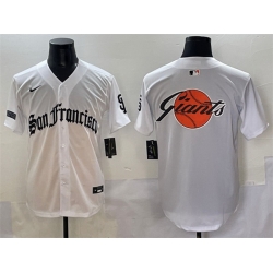 Men San Francisco Team Big Logo White  27Gothic Fog Edition 27 Vapor Premier Limited Stitched Baseball Jersey 001