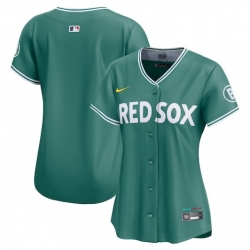 Women Boston Red Sox Blank Green 2025 City Connect Limited Stitched Baseball Jersey