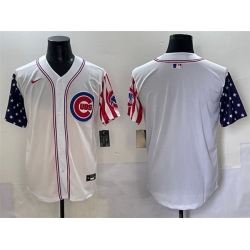 Men Chicago Cubs 30 Kyle Tucker White 2025 Independence Day Vapor Premier Limited Stitched Baseball Jersey