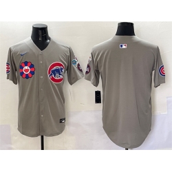 Men Chicago Cubs Blank Gray 2025 Tokyo Series Limited Stitched Baseball Jersey