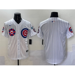 Men Chicago Cubs Blank White 2025 Tokyo Series Limited Stitched Baseball Jersey