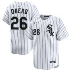 Men Chicago White Sox Nike Home Limited Jersey White Quero Edgar 26