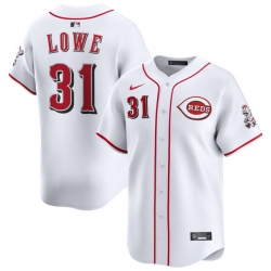 Men Cincinnati Reds Nike White Home Limited Custom Jersey Lowe Nathaniel 31