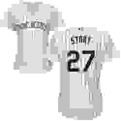 Womens Majestic Colorado Rockies 27 Trevor Story Authentic White Home Cool Base MLB Jersey