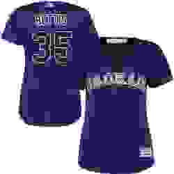 Womens Majestic Colorado Rockies 35 Chad Bettis Authentic Purple Alternate 1 Cool Base MLB Jersey