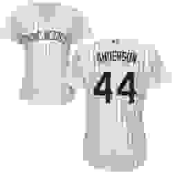 Womens Majestic Colorado Rockies 44 Tyler Anderson Replica White Home Cool Base MLB Jersey 