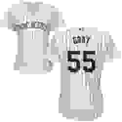 Womens Majestic Colorado Rockies 55 Jon Gray Replica White Home Cool Base MLB Jersey