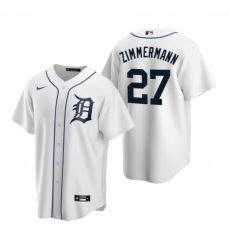 Mens Nike Detroit Tigers 27 Jordan Zimmermann White Home Stitched Baseball Jerse