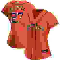 Houston Astros 27 Jose Altuve Nike Women Alternate 2020 MLB Player Jersey Orange