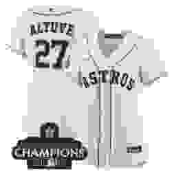 Women Houston Astros 27 Jose Altuve White 2022 World Series Champions Cool Base Stitched Baseball Jersey
