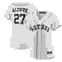Women Houston Astros 27 Jose Altuve White 2022 World Series Cool Base Stitched Baseball Jersey