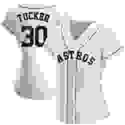Women Houston Astros Kyle Tucker #30 White Cool Base Stitched Jersey