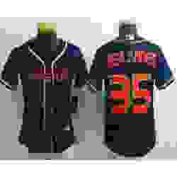 Women's Houston Astros #35 Justin Verlander 2022 Navy Blue City Connect Cool Base Stitched Jersey