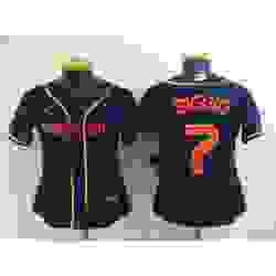 Women's Houston Astros #7 Craig Biggio 2022 Navy Blue City Connect Cool Base Stitched Jersey