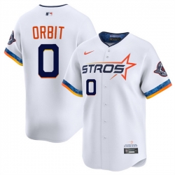 Youth Houston Astros 0 Orbit White 2025 City Connect Limited Stitched Baseball Jersey