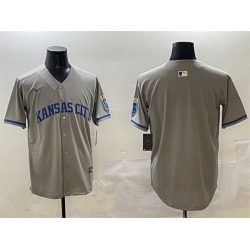 Men Kansas City Royals Blank Grey 2024 Away Limited Stitched Baseball Jersey