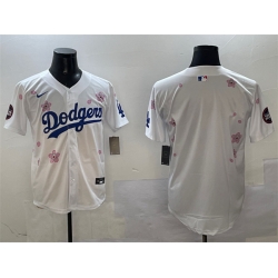 Men Los Angeles Dodgers Blank White 2025 Tokyo Series Limited Stitched Baseball Jersey