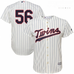 Mens Majestic Minnesota Twins 56 Fernando Rodney Replica Cream Alternate Cool Base MLB Jersey 