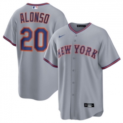 Men New York Mets 20 Pete Alonso Grey 2025 Limited Stitched Baseball Jersey