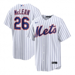 Men New York Mets  26 Nolan McLean 2026 White Cool Base Stitched Baseball Jersey