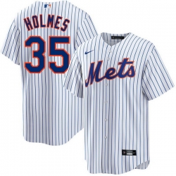 Men New York Mets Clay Holmes 35 White Flex Base Stitched Jersey