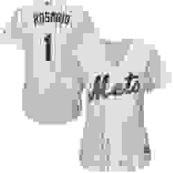 Womens Majestic New York Mets 1 Amed Rosario Authentic White Home Cool Base MLB Jersey 