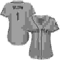 Womens Majestic New York Mets 1 Mookie Wilson Replica Grey Road Cool Base MLB Jersey