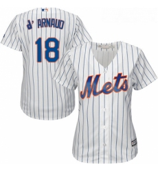 Womens Majestic New York Mets 18 Travis dArnaud Authentic White Home Cool Base MLB Jersey