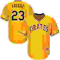 Mens Majestic Pittsburgh Pirates 23 David Freese Replica Gold Alternate Cool Base MLB Jersey 
