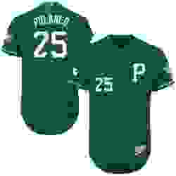 Mens Majestic Pittsburgh Pirates 25 Gregory Polanco Green Celtic Flexbase Authentic Collection MLB Jersey