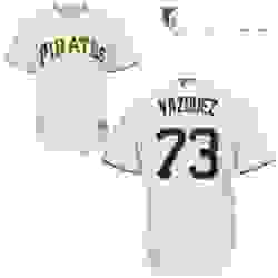 Mens Majestic Pittsburgh Pirates 73 Felipe Vazquez Replica White Home Cool Base MLB Jersey 