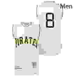 Mens Mitchell and Ness 1960 Pittsburgh Pirates 8 Willie Stargell Replica Cream Throwback MLB Jersey
