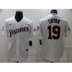 Men San Diego Padres 19 Tony Gwynn White Cool Base Stitched jersey